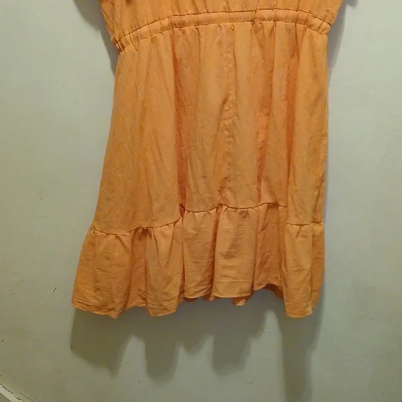 Orange Button-Front Dress - Picture 5 of 5